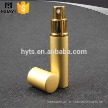 Botella de aerosol del atomizador del perfume del repuesto del color oro de lujo hermoso y elegante al por mayor 5ml